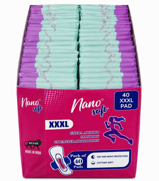 NANO Soft XXXL Sanitary Napkins | Extra Long Night Pads | High Absorbency Sanitary Pad