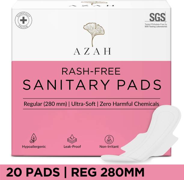 AZAH Rash-Free Napkins Regular for Medium Flow | Leak Proof & Cottony Soft Sanitary Pad