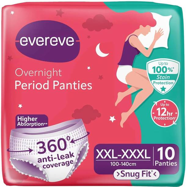 EverEve Period Panty For Girls & Women, (XXL-XXXL), 10 * Pcs 0% Leaks Sanitary Pad