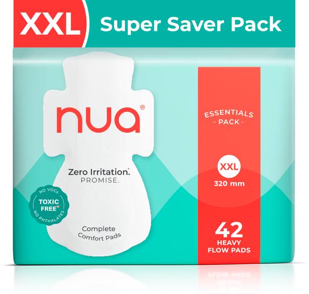 Nua Complete Comfort 42 Heavy Flow XL+ | Essentials Pack | 4X Comfort Sanitary Pad