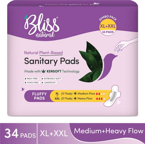 BlissNatural Rash Free Ultra Soft XL-17,XXL-17 Sanitary Pad