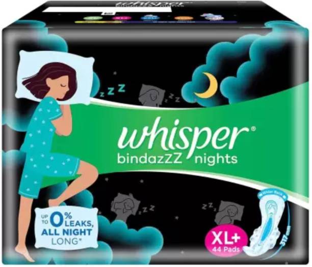 Whisper Bindazzz Nights Xl Plus - 44 Pads Sanitary Pad Sanitary Pad