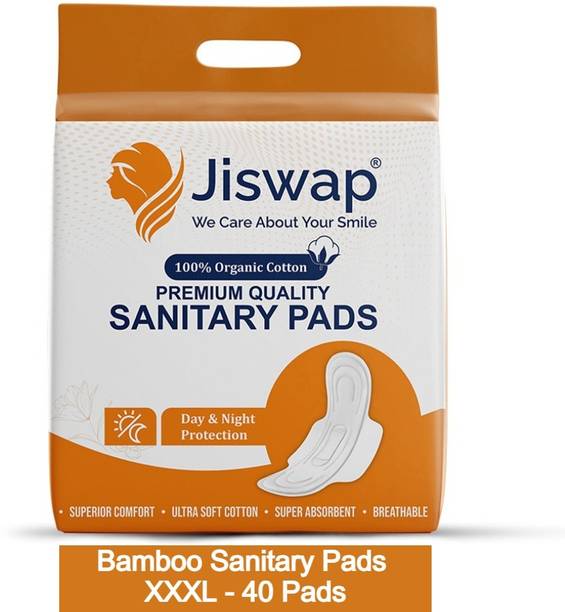Jiswap Period Sanitary bamboo 40 Pads Night Period Panties Sanitary Pad size 3xl Sanitary Pad