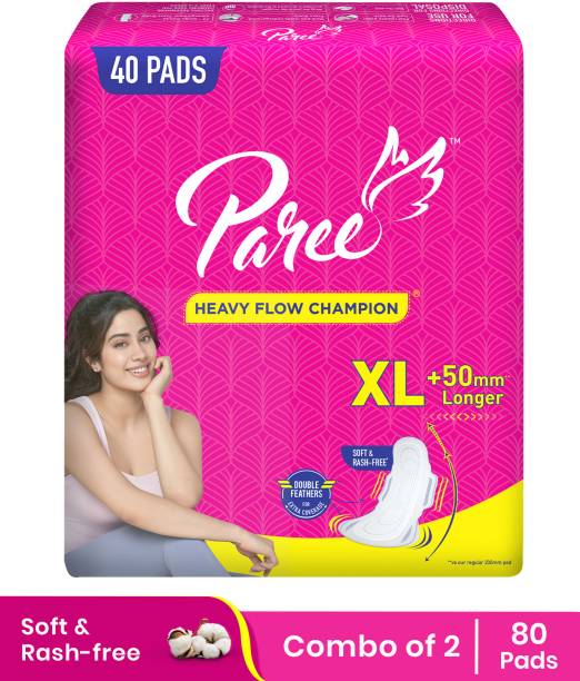Paree Soft & Rash Free Sanitary Pad | XL Size| 3 Seconds Absorption for Heavy Flow Sanitary Pad