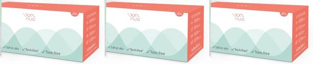 Nua Ultra Thin Rash Free Medium Flow Sanitary Pad ,50 Pcs x Pack of 3 Sanitary Pad