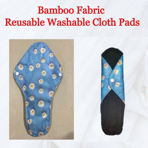 Jiswap Bamboo Fabric Pad , Reusable Washable Cloth Pads Napkin for Women Sanitary Pad