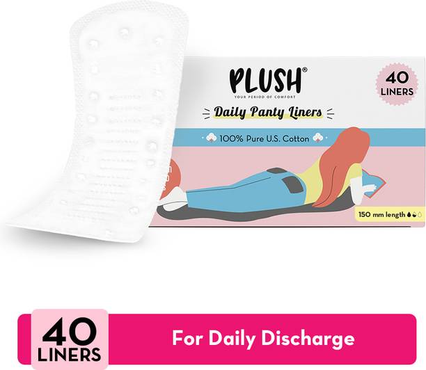 PLUSH Daily U.S Cotton Pantyliner -150mm | 1mm Thin &100% Rash Free Pantyliner