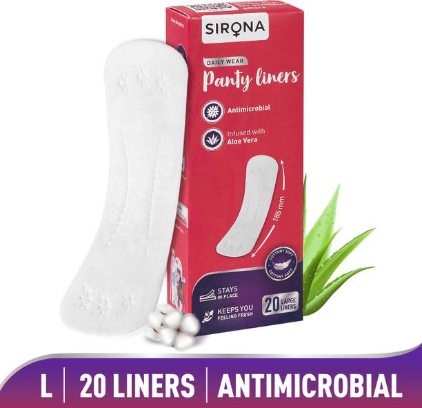 SIRONA Dry Comfort Daily Use Panty Liners for Women, Large Pantyliner