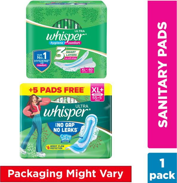 Whisper ULTRA HYGIENE+COMFORT XL+ ,PROTECTION FOR HEAVY FLOW Sanitary Pad