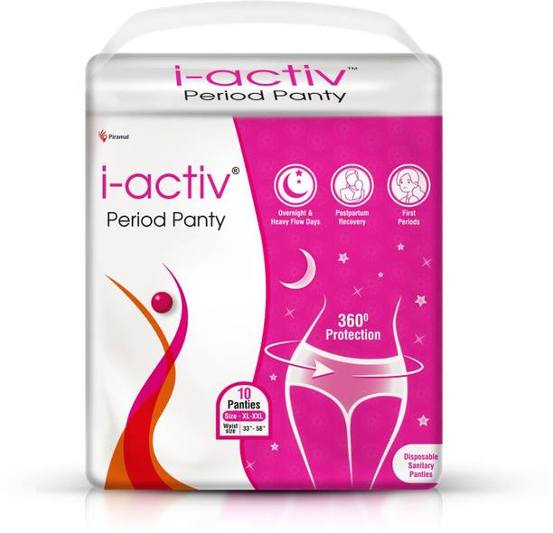 i-activ Period Panty, Disposable| size -33" to 58" Sanitary Pad