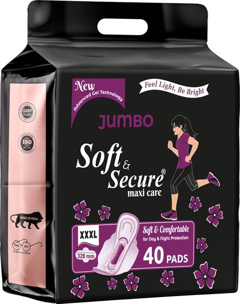 soft & secure Jumbo XXXL Size Cover Sanitary Pad For Heavy Flow Sanitary Pad