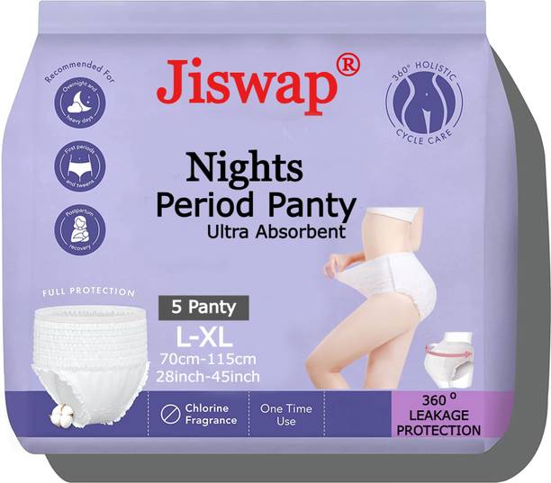 Jiswap NIGHTS PERIOD PANTY, M-XL PANTIES, 360 DEGREE LEAKAGE PROTECTION Sanitary Pad Sanitary Pad