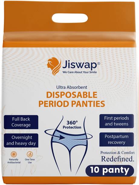 Jiswap Period Panties , Leakage Protection Heavy Flow Disposable Overnight Panties Sanitary Pad