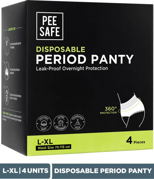 Pee Safe Period Panty for Women Disposable (L-XL) Super Absorbent 360 Degree Protection Sanitary Pad