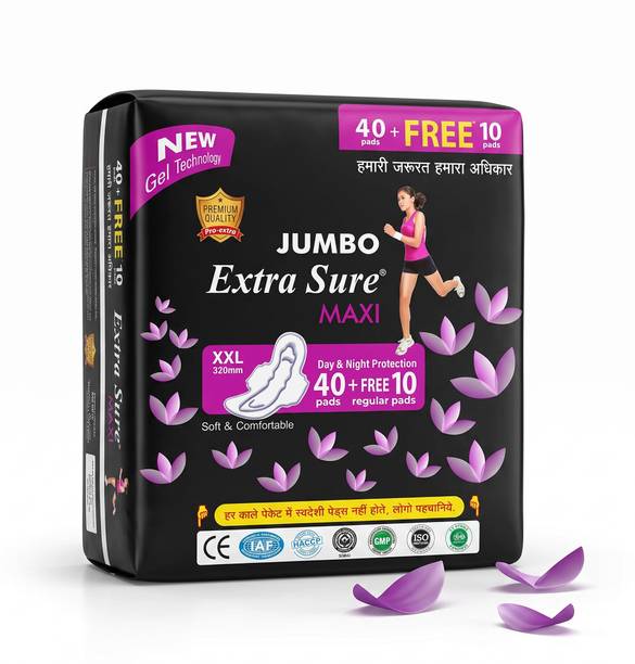 Extra Sure XXL Sanitary Pads 320mm Jumbo Pack | Gel Technology for Heavy Flow Sanitary Pad
