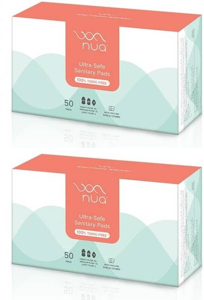 Nua Ultra Thin Sanitary Pads Disposal Pouches,50 Pcs x Pack of 2 Sanitary Pad