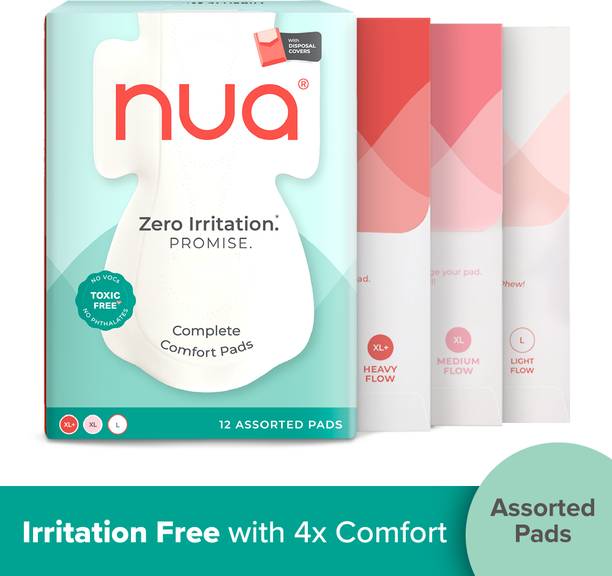 Nua Complete Comfort Pads (3XL+,5XL,4L)With Disposal Covers| Zero Irritation Promise
