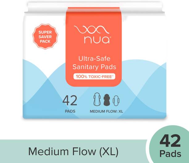 Nua Ultra Safe| 42 Medium Flow -XL | SUPER SAVER PACK | Leakproof