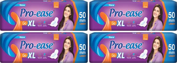 Pro-ease Go XL 50 mm Longer XL - 6+6+6+6 Pads Sanitary Pad