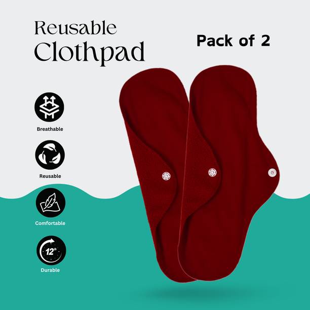 केयरडन Mahroon Cloth Pads| Reusable & Washable Sanitary Pads
