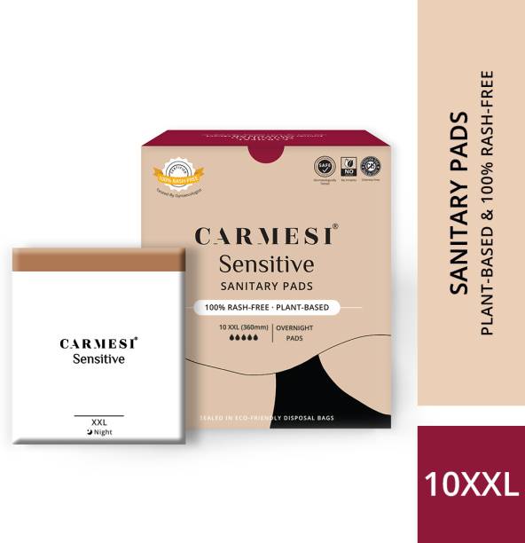Carmesi Sensitive - Sanitary Pads for Rash-Free Periods (10 XXL) Sanitary Pad
