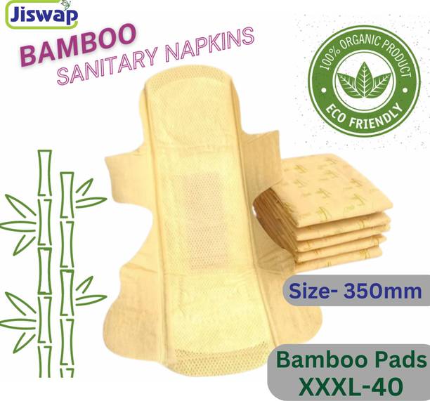 Jiswap Bamboo Sanitary Pads XXXL - 350mm , Rash Free, Day And Night Protection. Sanitary Pad