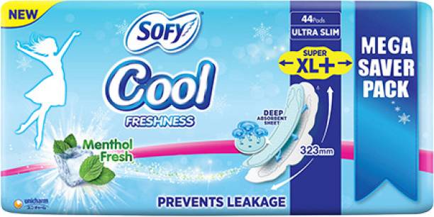 SOFY Cool Super XL+ – 323 mm Ultra Slim-44 Sanitary Pad