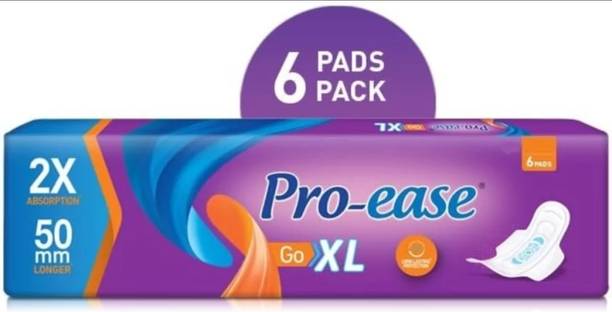 Pro-ease Go XL 2X Absorbation 50mm Longer 6 Pads Sanitary Pad