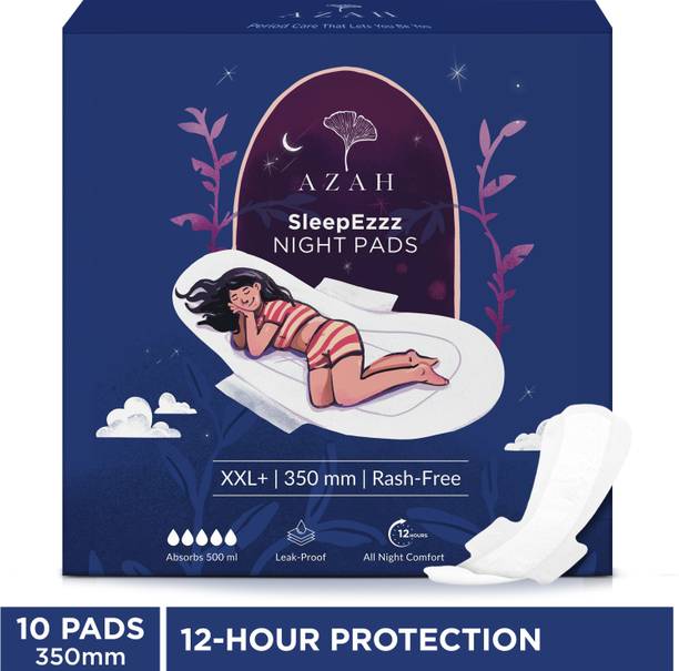AZAH SleepEzzz Night Sanitary Pads (XXL+) | 0% Leaks, Ultra Absorbent | Longer, Wider Sanitary Pad