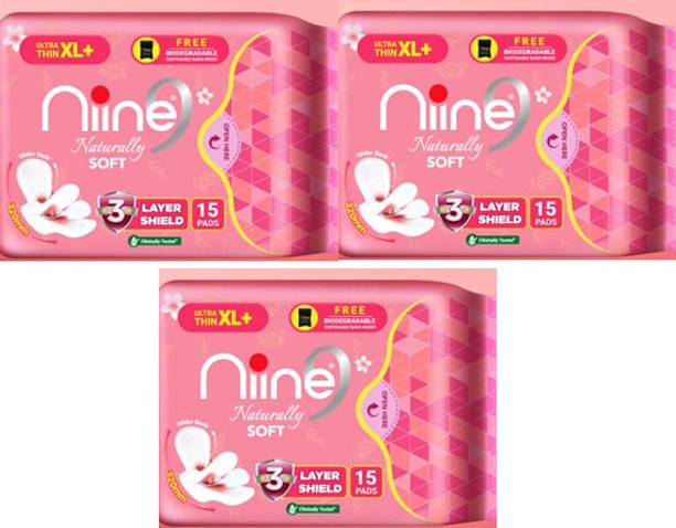 nine natureally soft sanitary pad pack of 3 Sanitary Pad