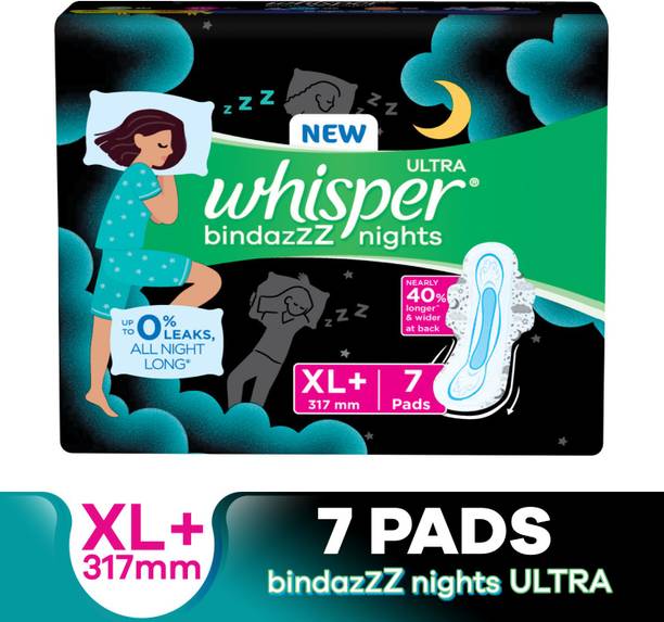 Whisper Ultra Bindazzz Nights XL+ Sanitary Pad