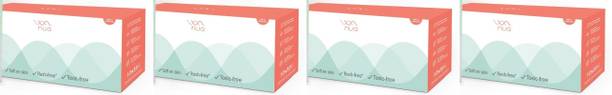 Nua Ultra Thin Rash Free Medium Flow Sanitary Pad ,50 Pcs x Pack of 4 Sanitary Pad