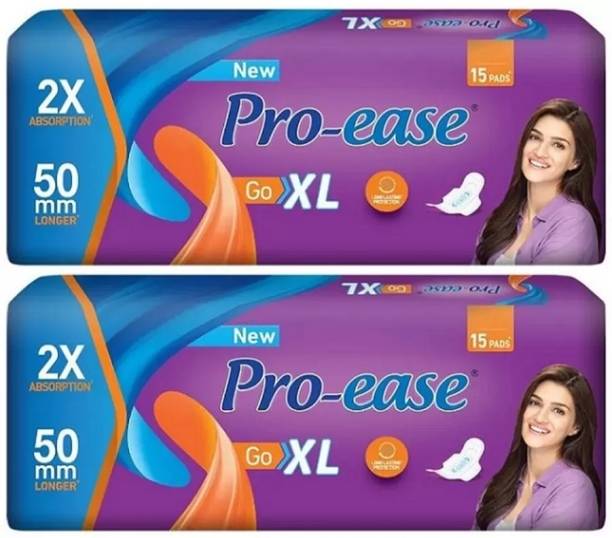 Pro-ease Secure Cottony XL Wings Sanitary Pad Sanitary Pad (Pack of 2) Sanitary Pad