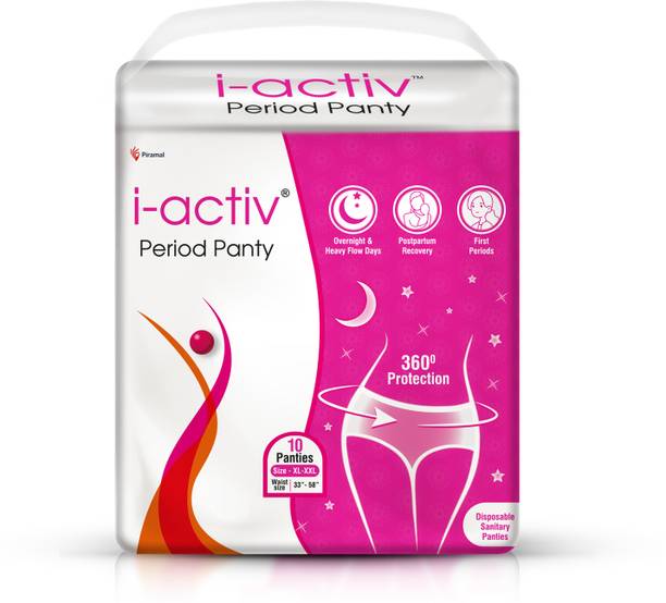 i-activ Period Panty, Disposable| size -33" to 58" Sanitary Pad