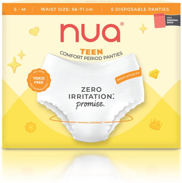 Nua Teen Comfort Period Panties (S-M) - 5 Panties Sanitary Pad