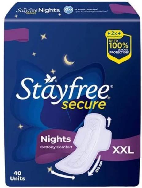 STAYFREE secure Nights Cottony Soft Comfort XXL - 40 Pcs Sanitary Pad