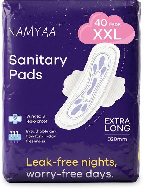 Namyaa Sanitary Pads For Women XXL 40 pads | Ultra Thin Winged & leak proof Sanitary Pad
