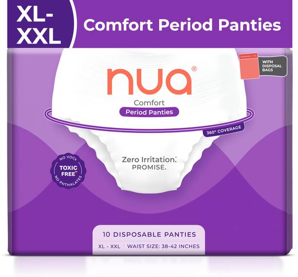 Nua 360° Comfort Disposable Period Panties XL-XXL | Pack of 10 | Ultra-Absorbent Sanitary Pad