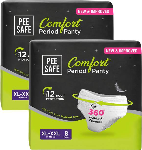 Pee Safe Comfort Period Panty (XL-XXL) 16 Panty Sanitary Pad