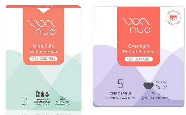 Nua Ultra Safe (3XL+, 5XL, 4L)| 12 Count Overnight Period Panties ,5 Count Sanitary Pad