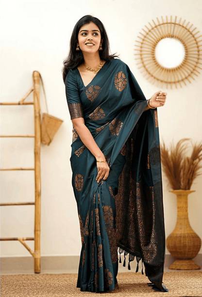 Woven Kanjivaram Jacquard, Pure Silk Saree