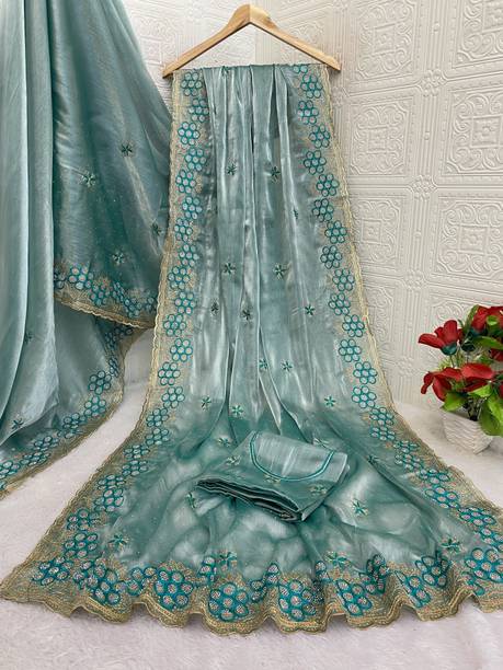Mikhushop Embroidered Bollywood Jimmy choo Saree