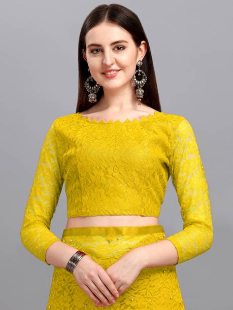 LOROFY Self Design Bollywood Net Saree - Image 3