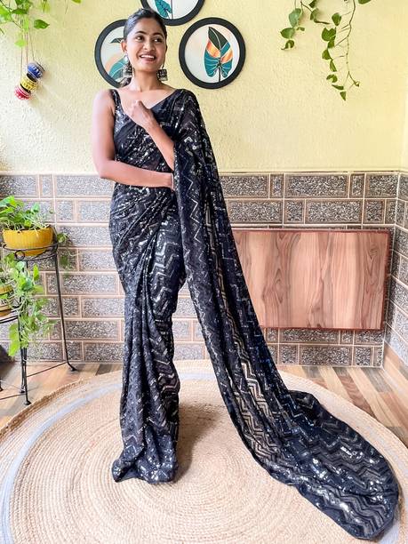 Sareemall Embellished Bollywood Georgette Saree - Image 2