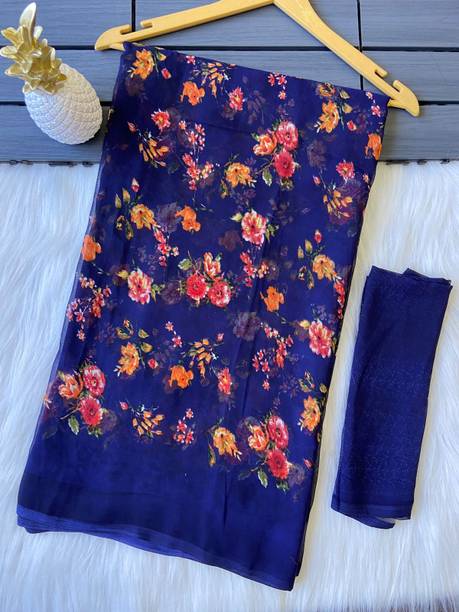 bhavika silk mills Printed Daily Wear Georgette Saree