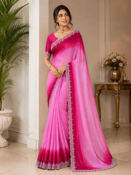 Ombre Bollywood Silk Blend, Art Silk Saree