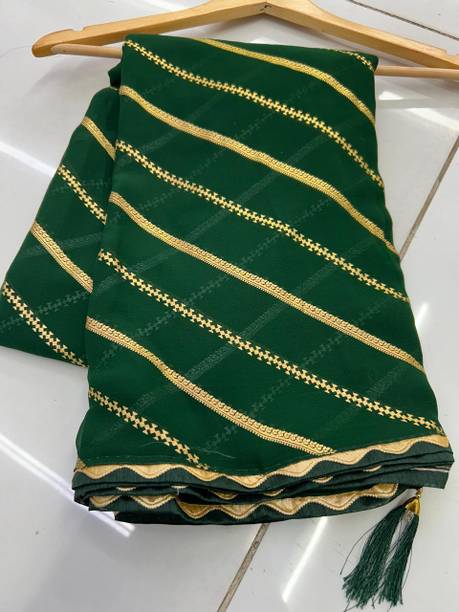 Printed Leheria Georgette Saree
