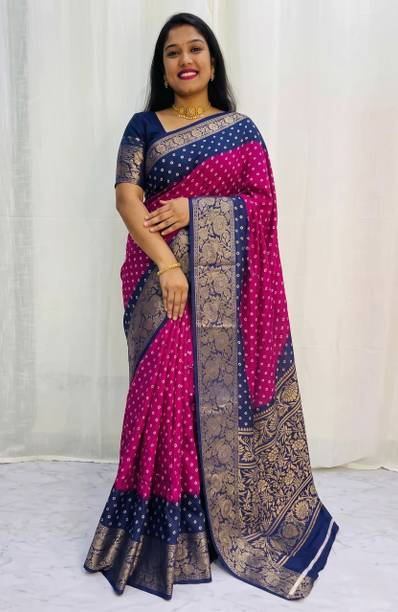 Woven Bollywood Art Silk, Silk Blend Saree