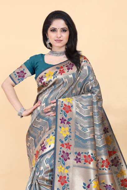 SuperLaxmi Woven Banarasi Silk Blend Saree - Image 4