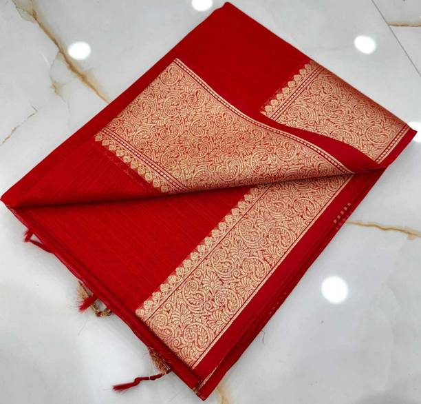 Solid/Plain, Temple Border Bollywood Cotton Silk Saree